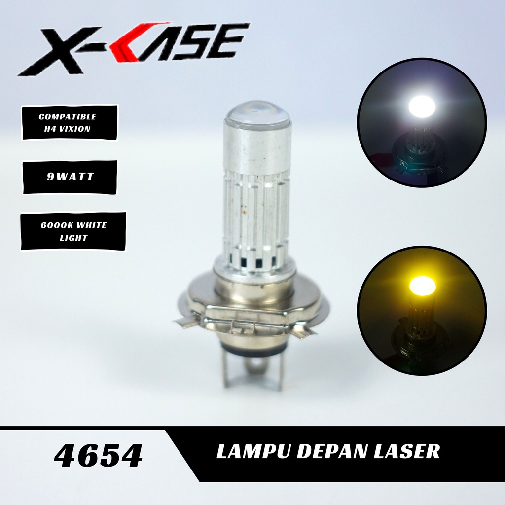Lapu Depan Utama Motor Laser Led H4 Universal Motor Vixion Tiger Thunder
