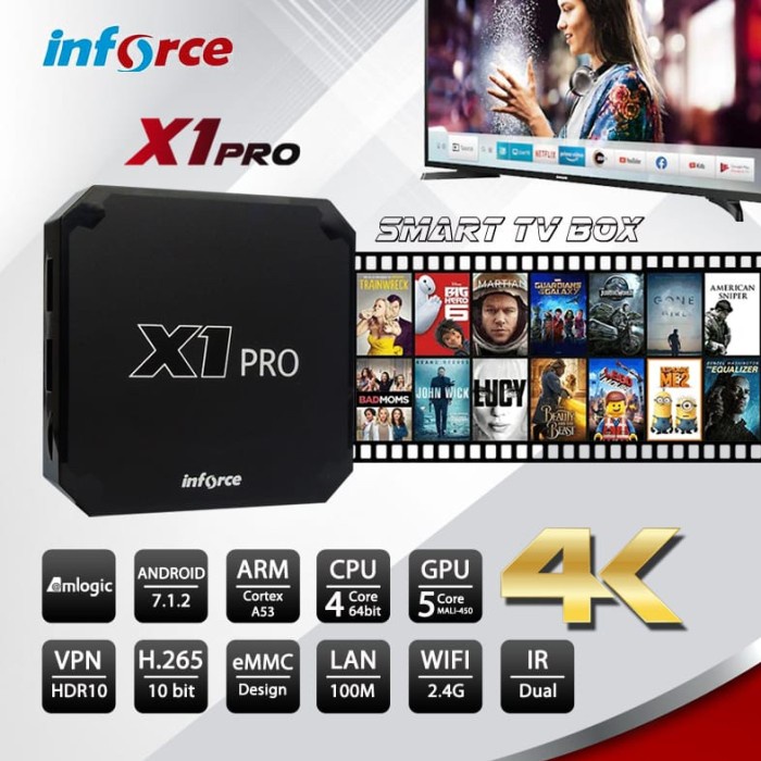 Produk Terbaru Inforce X1 Pro Smart Tv Box 4K Android