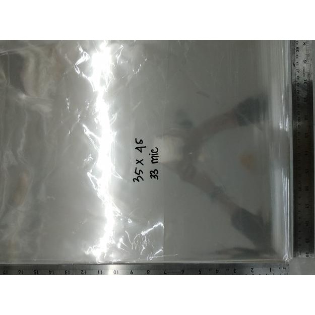 

35 x 45 cm Plastik OPP TEBAL (100 lbr) (lem/seal)