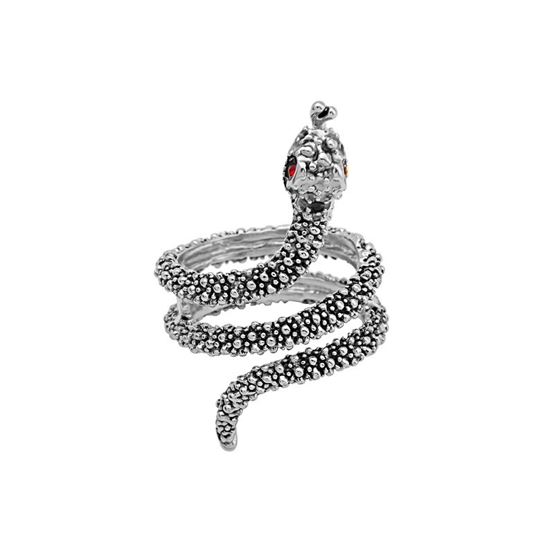 Cincin Multilayer Model Terbuka Desain Ular Gaya Hip hop