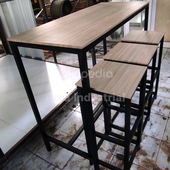 Meja Bar Meja Cafe Tinggi 120X50X100