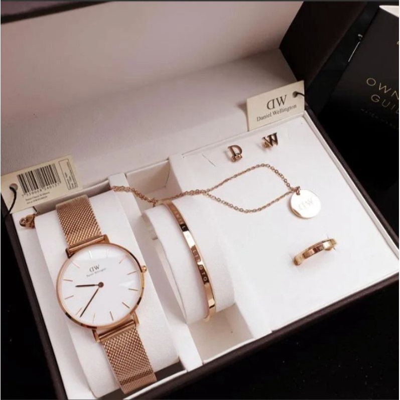 Jam wanita Paket set Gift Lengkap Cocok untuk Kado