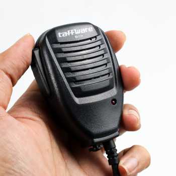 Speaker Microphone Push To Talk PTT for Walkie Talkie - Black