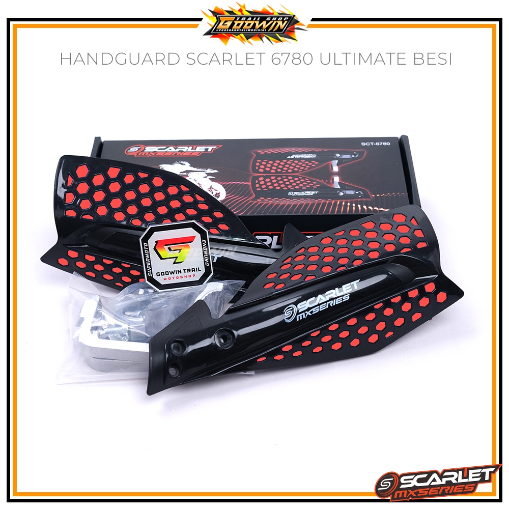 Handguard Trail Hand Guard Pelindung Tangan SCARLET 6780 Model ULTIMATE KLX BIGFOOT DTRACKER NEW CRF 150L Universal Trail