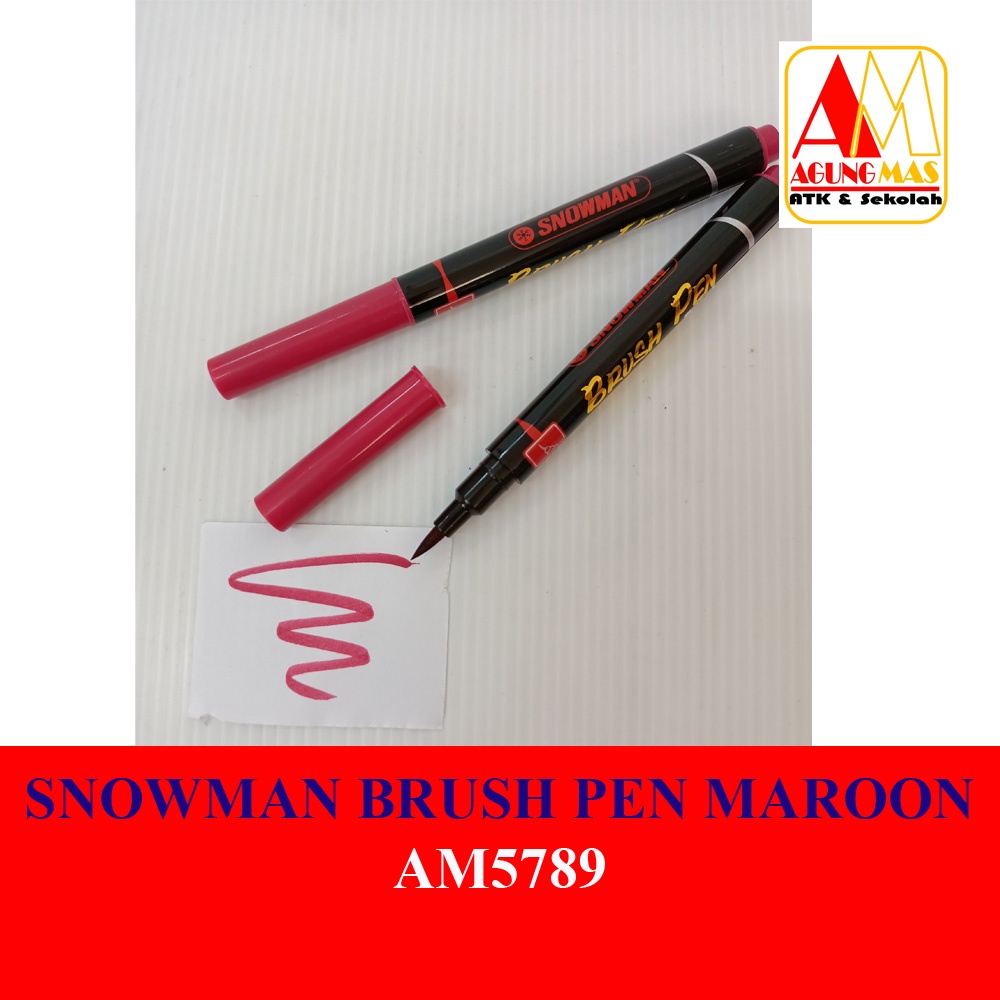 

SNOWMAN BRUSH PEN MAROON