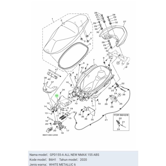 COVER TUTUP AKI NEW NMAX ASLI ORI YAMAHA B6H H2129 11