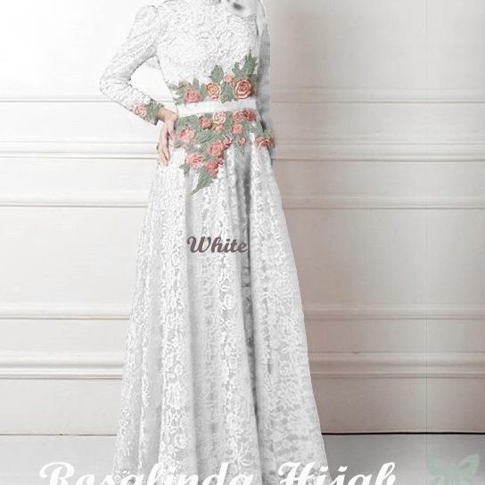 GAMIS LEBARAN 2017 / BAJU PESTA MUSLIMAH / GAMIS BROKAT TERBARU - Maroon