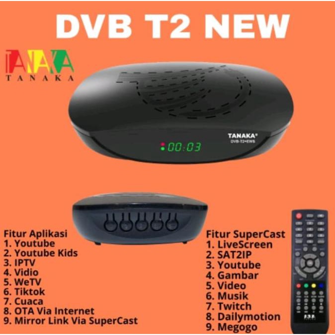 Stb Dvb Set Top Box Tv Digital Tanaka T2 New