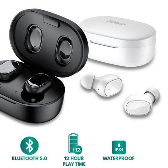 True Wireless Earphones Robot Airbuds T20 Earbuds Headset Bluetooth - Hitam