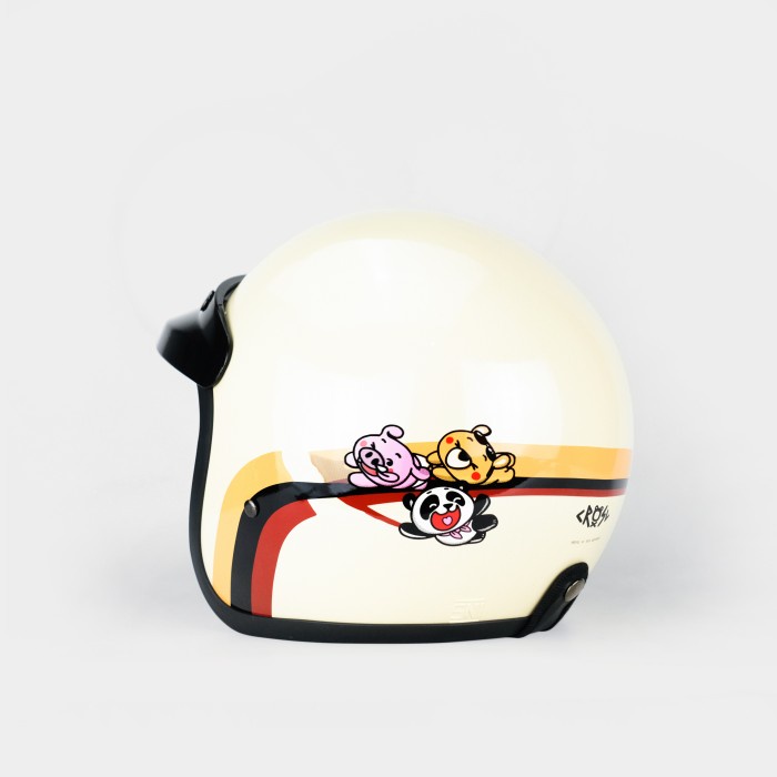 Terpercaya Crsl Gengs Riders Helmet Cream Rider Series Kmn05