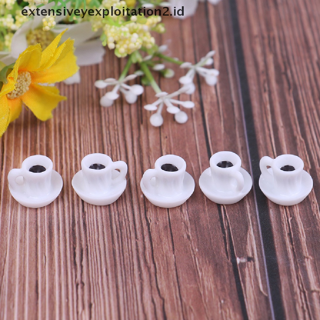 5 Pcs Miniatur Cangkir Kopi Untuk Dekorasi Rumah Boneka