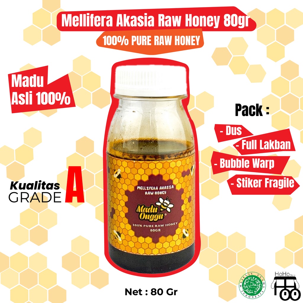 

Madu Onggu 80 gram (Madu Lebah Hutan / 100% Mellifera Akasia Raw Honey)