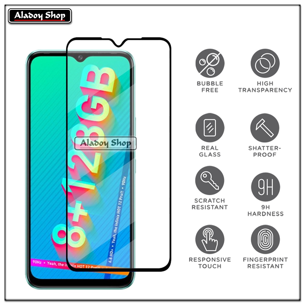 PAKET Tempered Glass Layar Infinix Hot 12 Pro Free Tempered Glass Camera