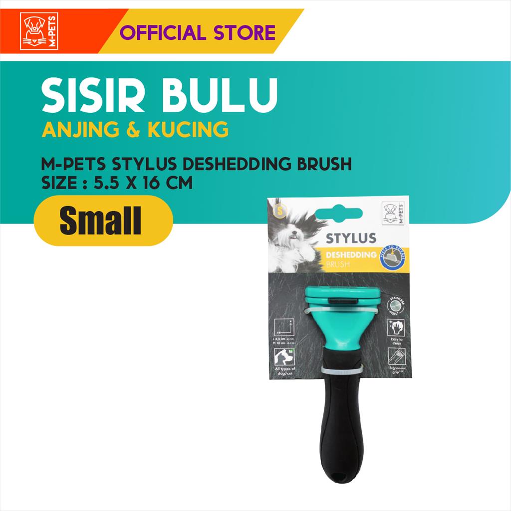 M-Pets Stylus Deshedding Brush Small / Sisir Bulu Anjing Kucing