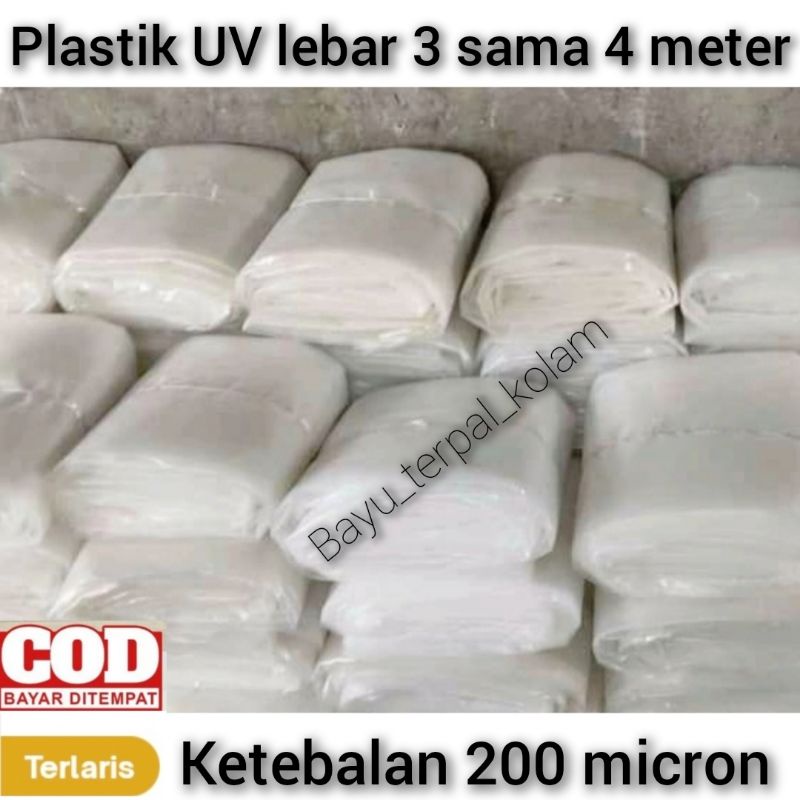 PLASTIK UV 4meter X 5meter SUDAH DIJAIT+DIKASIH RING KUALITAS TERJAMIN BAGUS