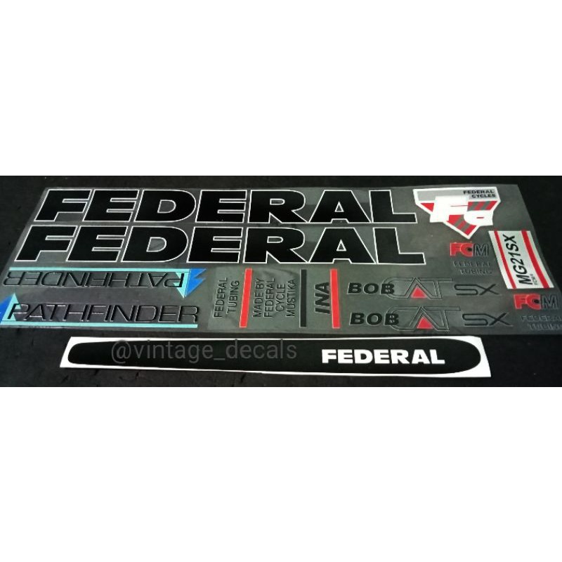 sticker decals sepeda FEDERAL bobcatsx pathfinder