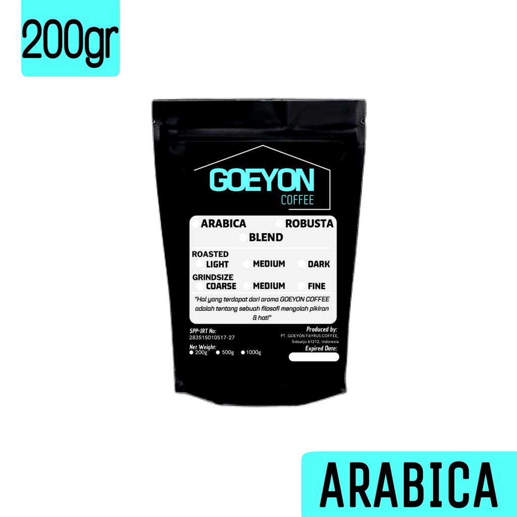 

GOEYON KOPI ARABIKA 200gr - Biji/Bubuk