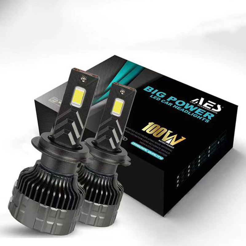 Lampu Turbo P5 LED Headlight HB3 HB4 H7 H11 100 Watt High Power Merk AES