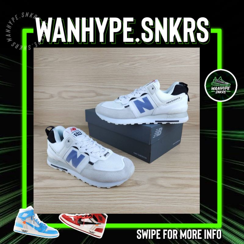 Sepatu NB New Balance 574 White Grey Blue 36 - 44