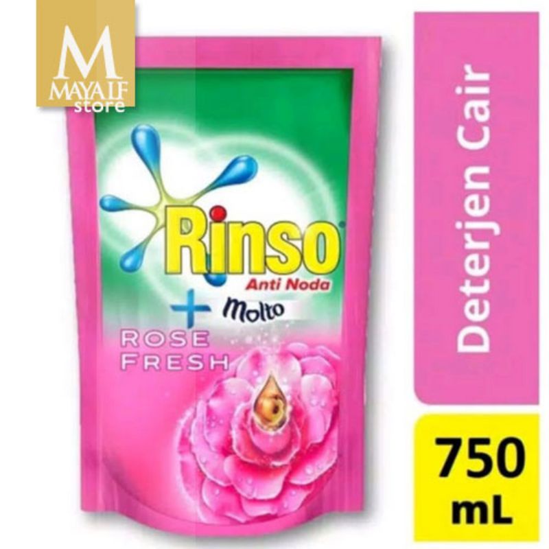 deterjen cair RINSO+MOLTO 750ml