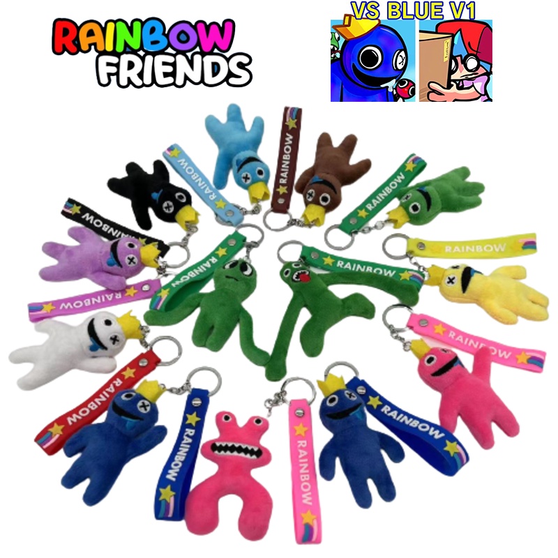 Bright Rainbow Friends Plush Keychain Untuk Anak