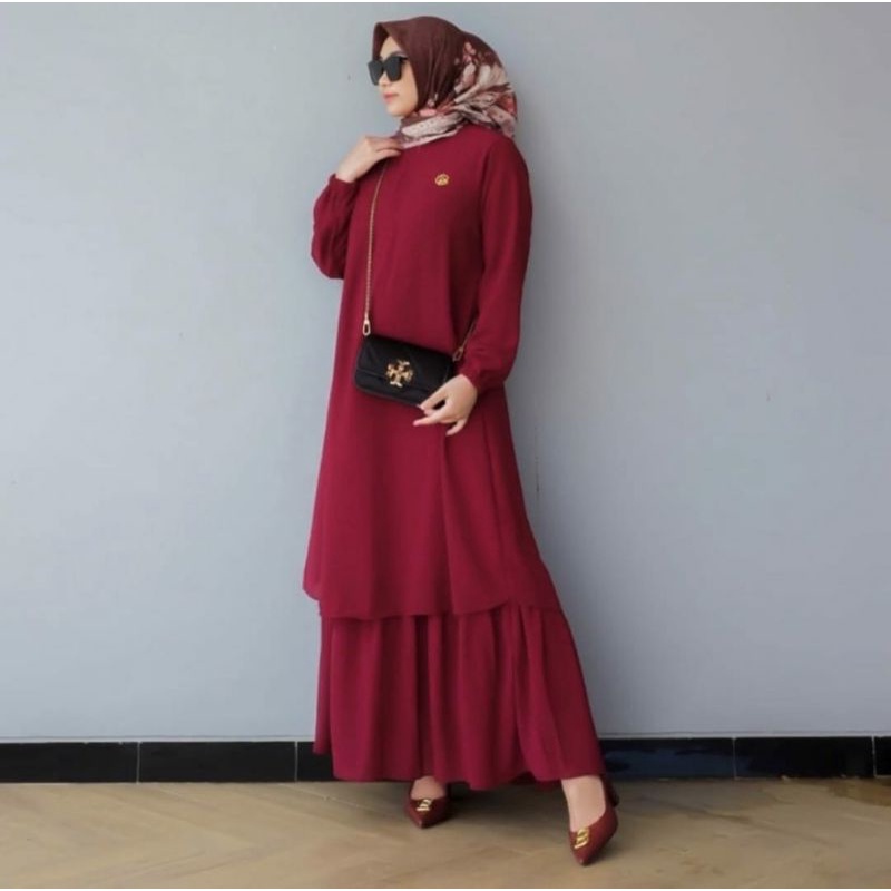 NEW PRODUCT gamis malaysia Melayu polos anggun dan cantik/busui/fashion muslim wanita