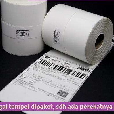 

ゎ (LEBIH TEBAL) Label Thermal Barcode 100x150 isi 250 Direct Sticker Paper Roll Printer Kertas Stiker ッ