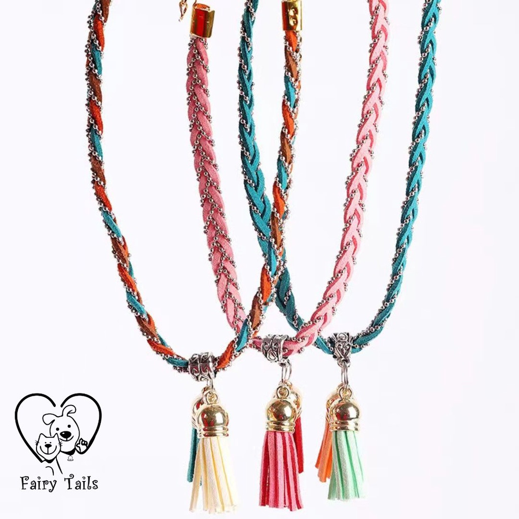 Kalung Rajut Tangan Perhiasan Untuk Kucing Anjing Kostum Cosplay Anabul Stylish Fashionable | Pet Hand Knit Necklace