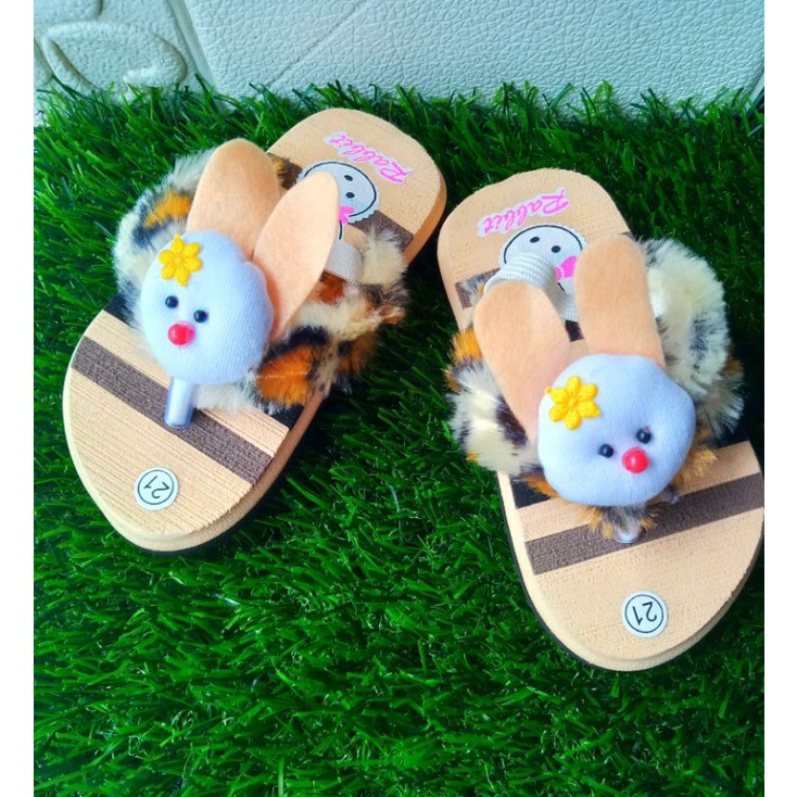 [1-3 TAHUN] Sandal Jepit Anak Perempuan Pelangi Sendal anak cewe / SANDAL BABY KIDS BONEKA / SANDAL PREWALKER BAYI BONEKA rabbit