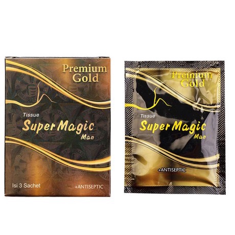 Tisu Super Magic Man Premium Gold Isi 3 Sachet
