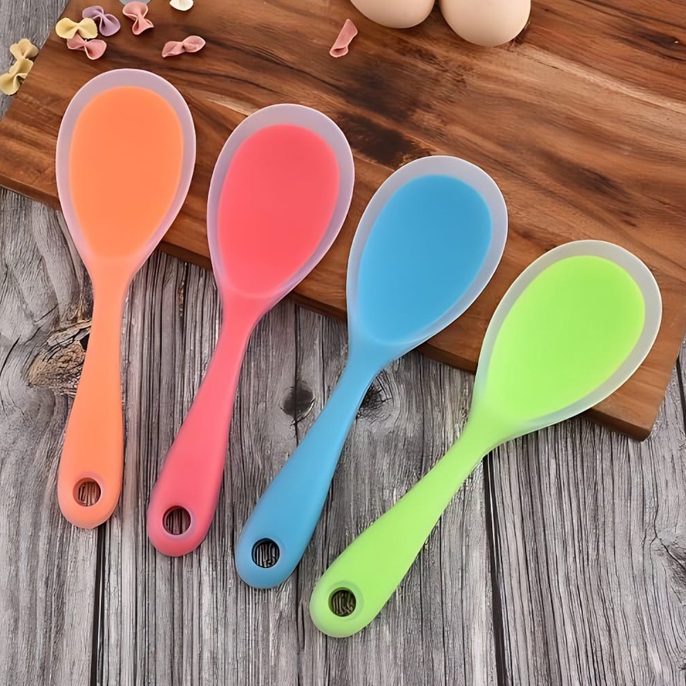 Centong Nasi Silikon / Sendok Nasi Silikon Tahan Panas / Silicone rice spoon