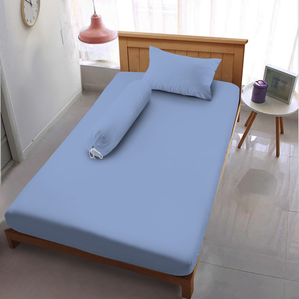 Kintakun Sprei Flat 100/120 Serenity Warna Polos Dluxe Microtex 30 cm