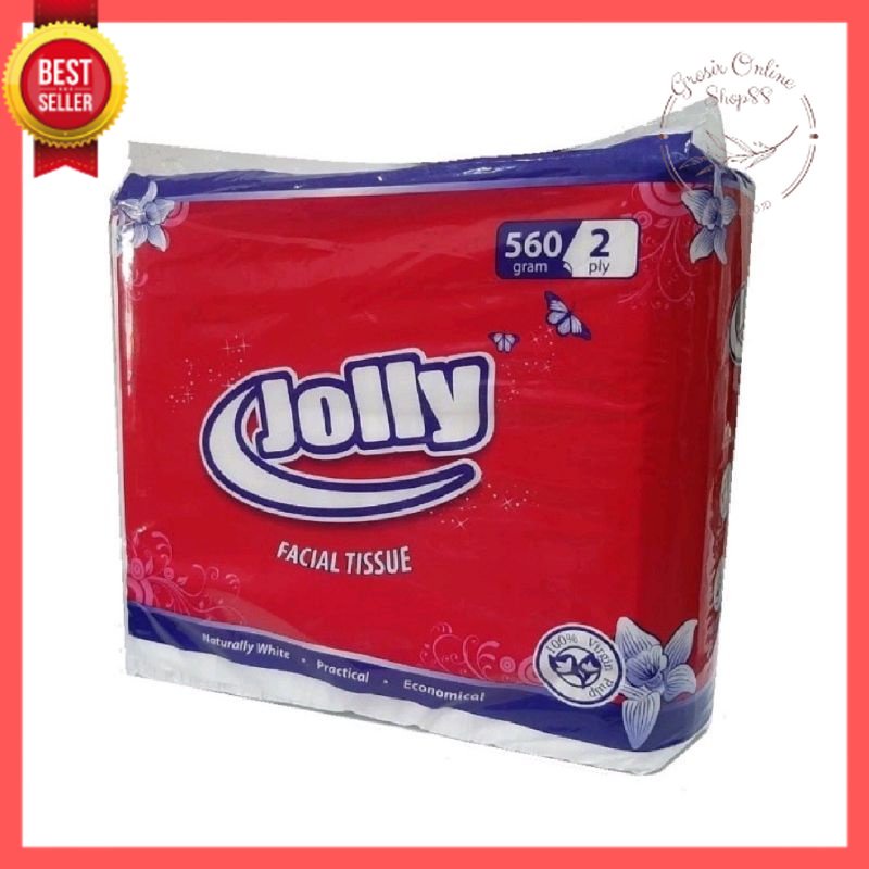 GOS -E314- Tissu Jolly Kiloan 560gr - Tissue Wajah 2 Ply - Facial Tisu Jolly Kiloan