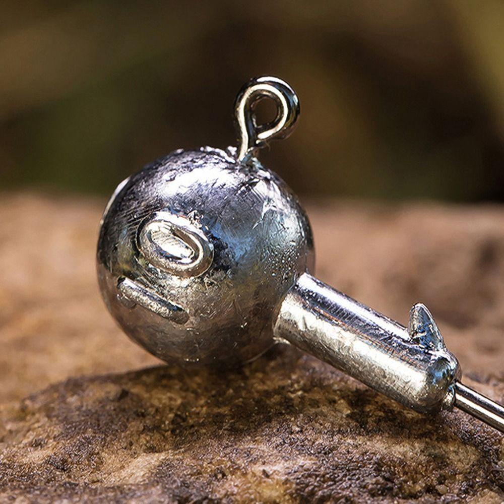 Kait Kepala Timbal Agustina Tahan Korosi Tajam Warna Primer Memancing Ikan Mas Lapisan Tahan Lama Karbon Tinggi Umpan Lembut Fishhooks Offset Fishhook