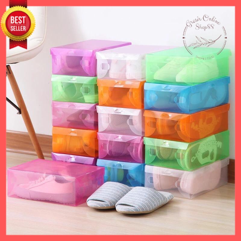 GOS - D312 - Kotak Sandal - Shoe Storage Box Rak Sepatu Plastik - Kotak Sepatu Bahan Plastik