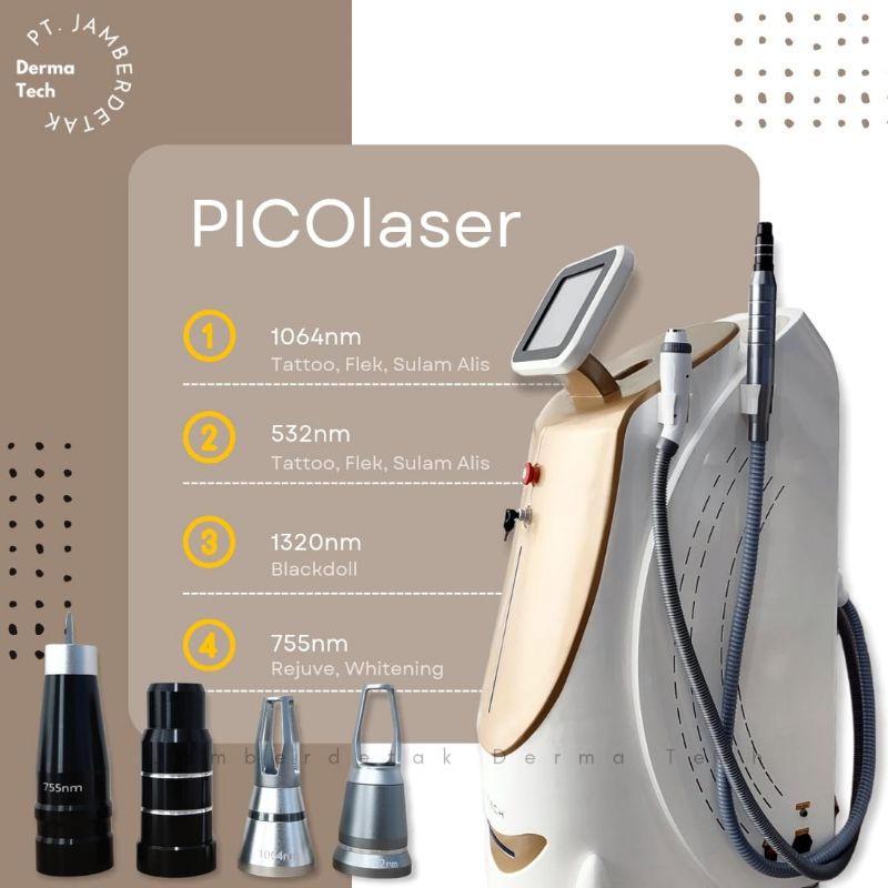 Pico Laser pico 3in1 gold RF IPL HAPUS SULAM ALIS HILANGKAN BULU HAPUS TATTO TATO FLEK TANDA LAHIR R
