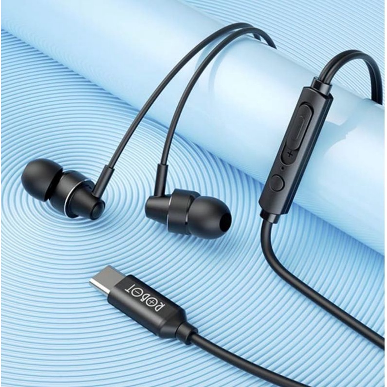 HEADSET TYPE C ROBOT REC240S GARANSI 12 BULAN