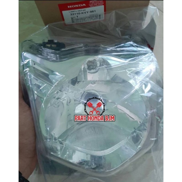 33110-KVY-961 LAMPU DEPAN BEAT KARBU KACA LAMPU DEPAN BEAT KARBU REFLEKTOR BEAT KARBU HEADLIGHT ASSY
