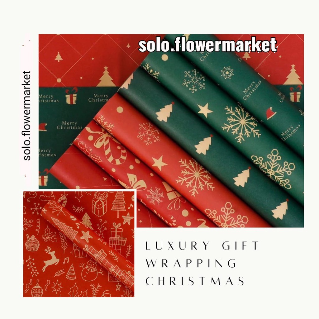 

LUXURY CHRISTMAS GIFT WRAPPING CRAFT NATAL WRAPPING MOTIF MERRY CHRISTMAS KERTAS KADO NATAL HAMPERS NATAL WRAPPING PAPER FLOWERWRAP BUNGA SOUVENIR NATAL HIASAN POHON NATAL BUNGKUS KADO NATAL NEW YEAR