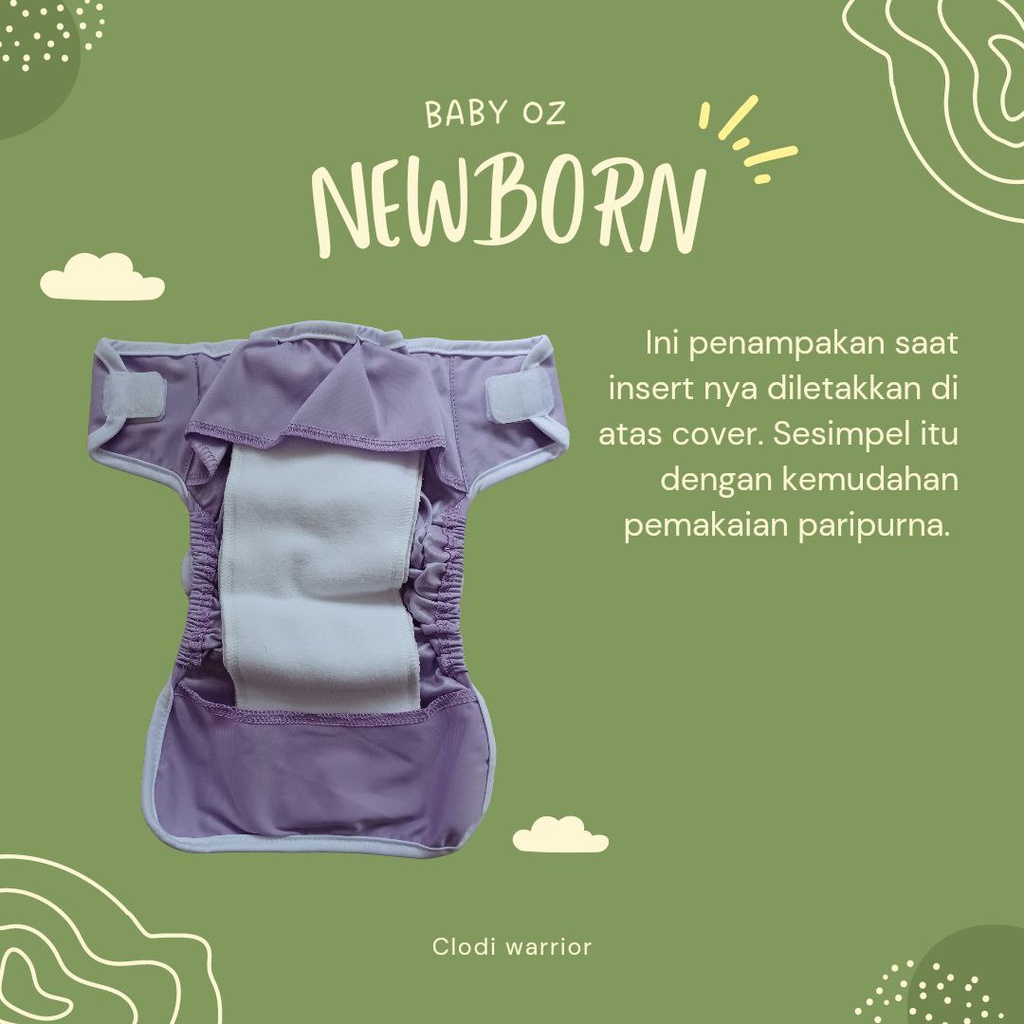 Baby oz Clodi Newborn Coveria Popok Kain Cuci Ulang Bayi Baru Lahir