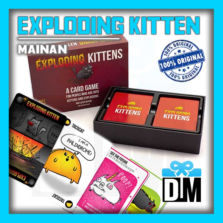 Jual Kartu Mainan Keluarga Exploding Kitten Cat Defuse Shuffle Kucing