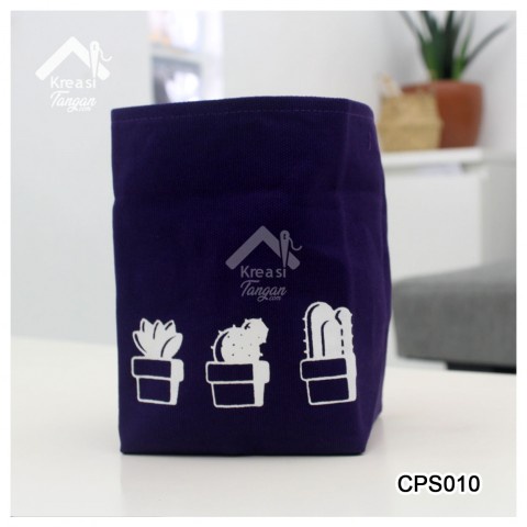 COVER POT / STORAGE MULTIFUNGSI POLOS SABLON CACTUS CPS010