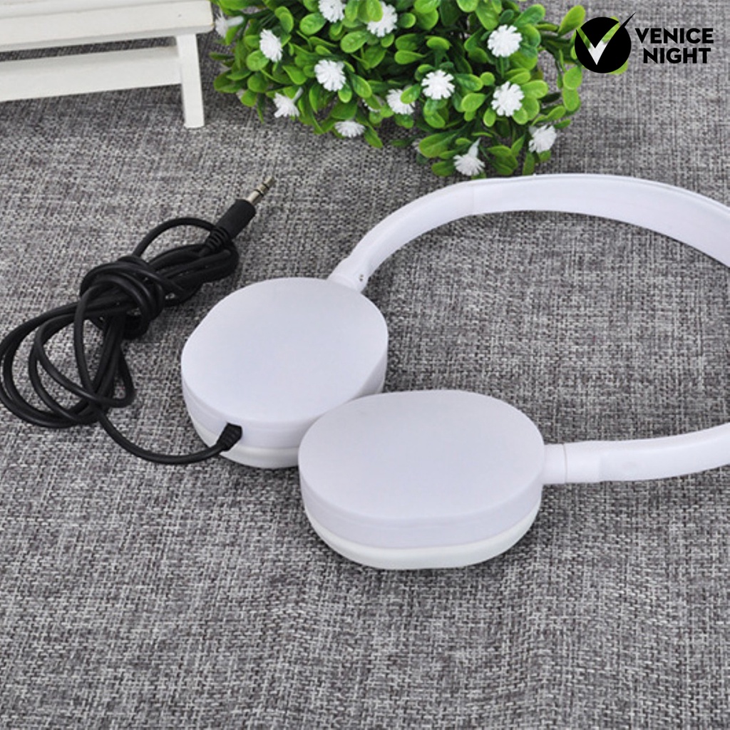 (VNEP) (Berkabel) Fashion 3.5mm Adjustable Musik Gaming Komputer Ponsel Headset Headphone