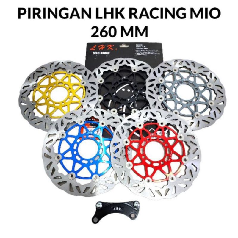 PIRINGAN DISC CAKRAM REM DEPAN MIO SOUL MODEL KTC RACING/KITACO UK DIAMETER 260MM PLUS BREKET