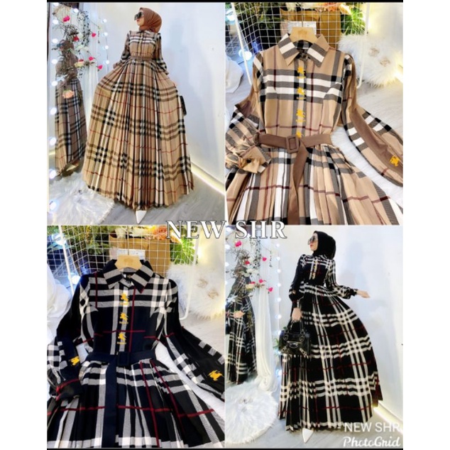 Ready  gamis BB plisket 100% ORI SHR