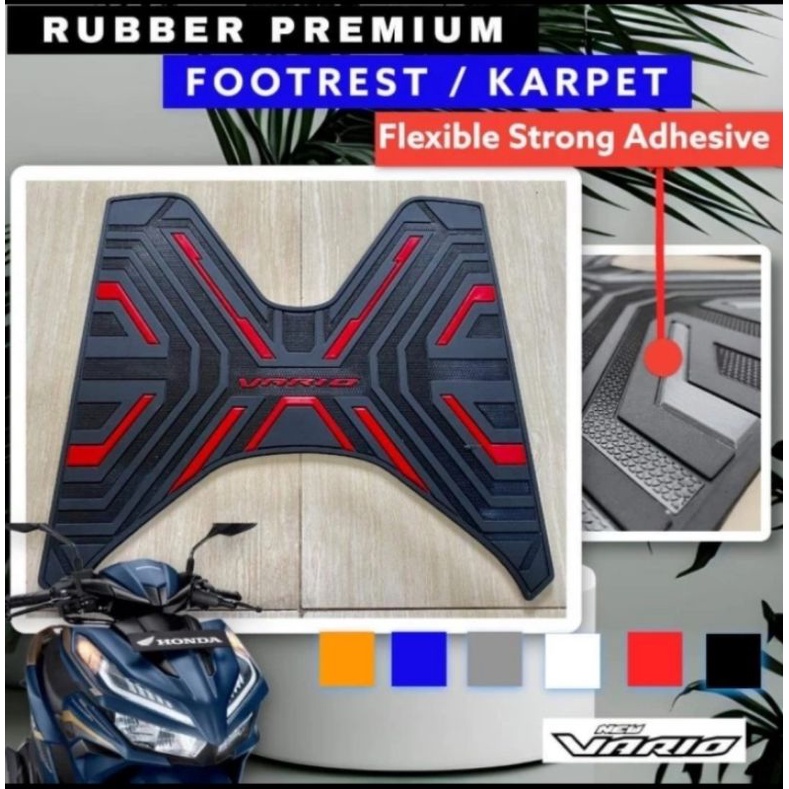 Rubber karpet pijakan kaki premium Honda NEW VARIO 125 150 2017 - 2022