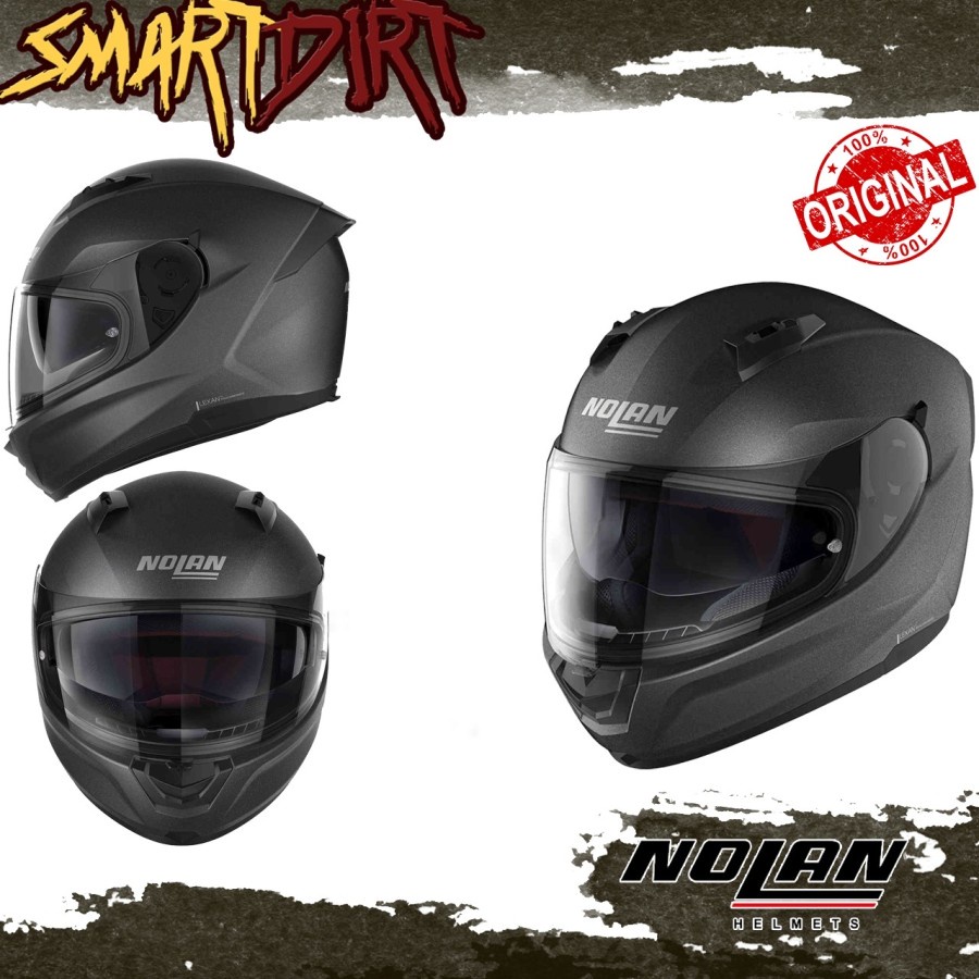 HELM NOLAN N60.6 CLASSIC 10 FLAT BLACK HELMET NOLAN FULL FACE ORI