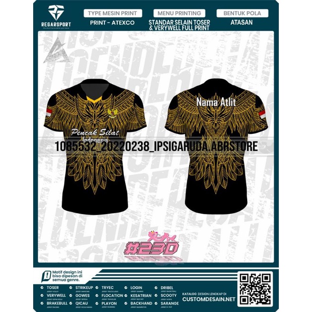 kaos jersey IPSI full print bebas custom nama/tim/logo