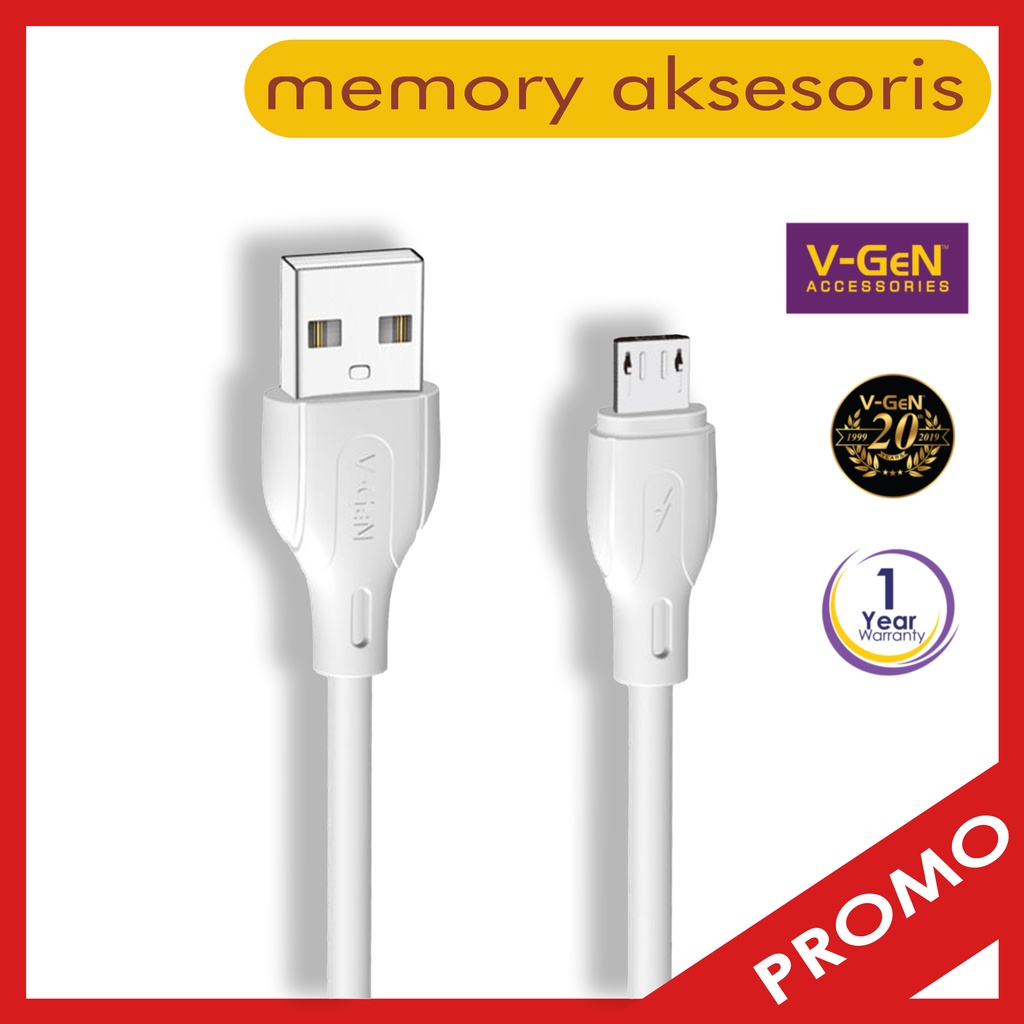 Kabel MicroUSB V-GeN VGC-02 3A 2 Meter Fast Charging QC3.0