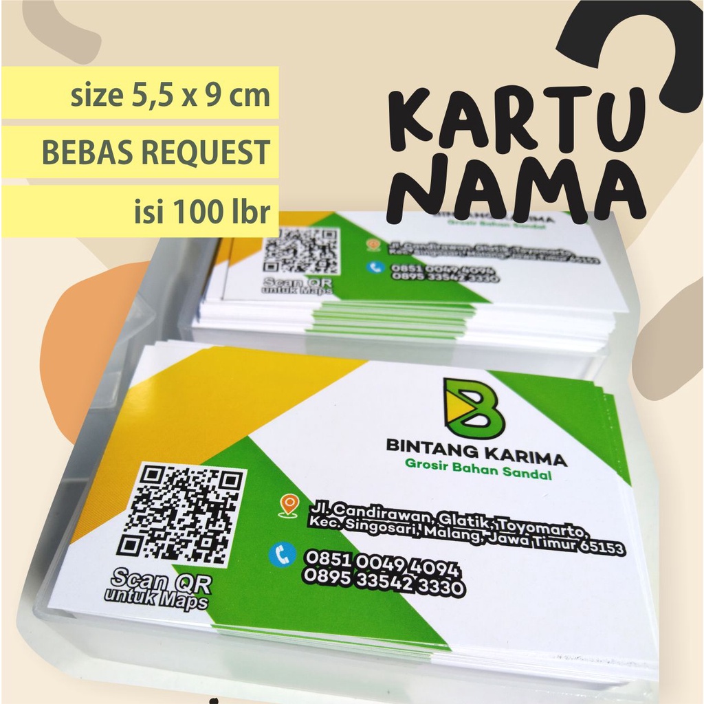 

Kartu Nama Usaha Olshop +box free desain